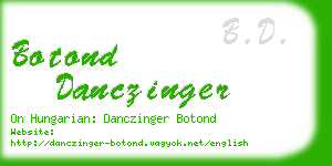 botond danczinger business card